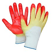 Перчатки&nbsp;&nbsp;с 2-м латекс. покрытием ЛЮКС красные